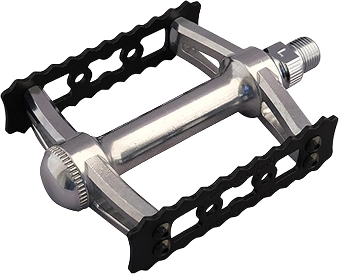 MKS Sylvan Gordito Platform Pedals 9/16" Grippy Cage Grip Alloy Body Silver/Blk