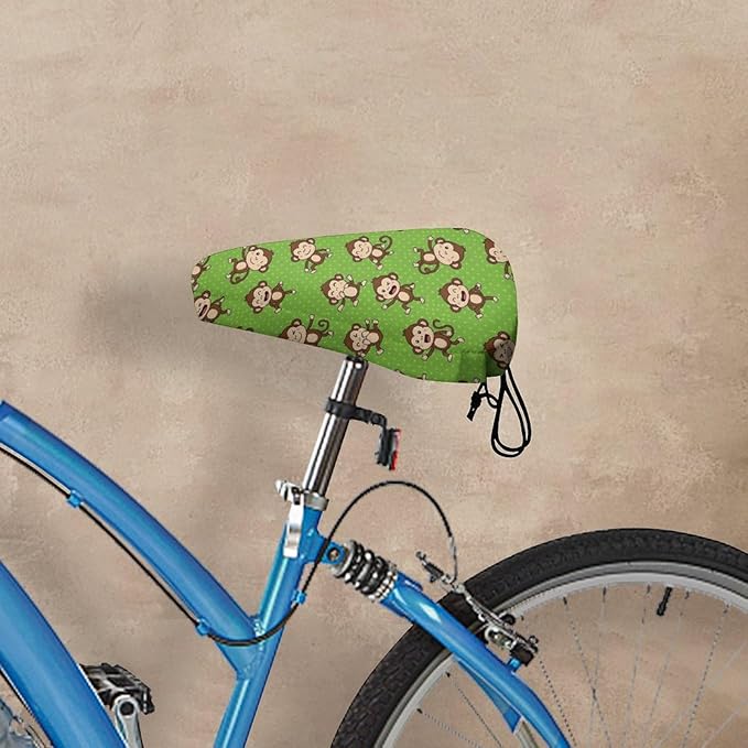 Adjustable Exercise Bike Seat Cover, Soft Cushion Indoor Outdoor Dust Resistant Protection