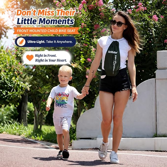 Child Bike Seat, Front Mount Kids Bike Seat,Fit Mountain Bikes, Cruiser Bikes, Folding Bikes, Ultra Light,Portable, Tool-Free, Quick-Release,Toddler Bike Seat for 2-6 Years(up to 60lbs)