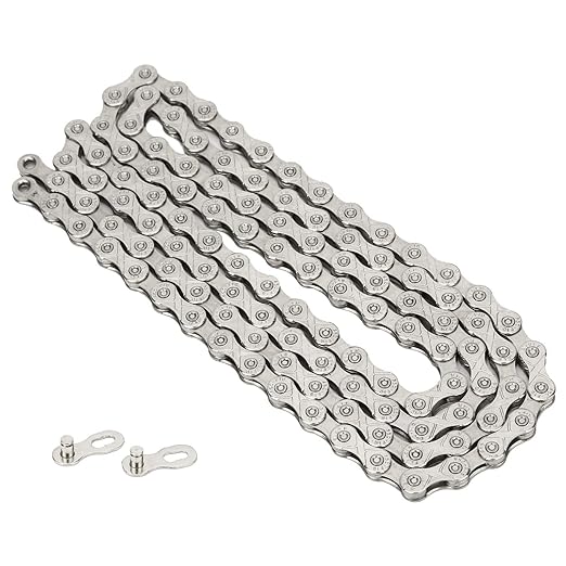 Folding Bike Chain, Durable Steel Chain, Mountain Road Bike Chain, 10 Speed, Quick-Install Design, for Commuters, Casual Riders, and Fitness Enthusiasts