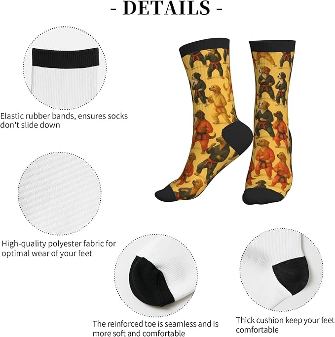 Crew Athletic Socks Funny Crazy Casual Sports Novelty Dress Socks for Women Men Running Hiking