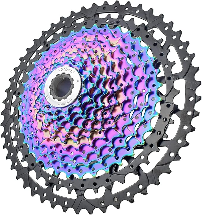 VG SPORTS 8/9/10/11/12 Speed Ultra-Light Bike Cassette for Mountain Bike 11-40T/11-42T/11-46T/11-50T/11-52T MTB Cassette Lightweight Aluminum Bracket Cassette