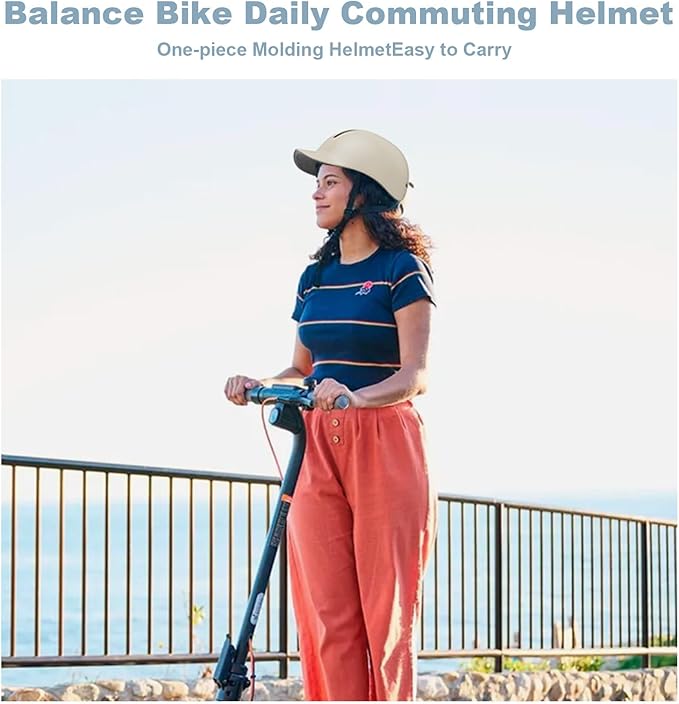 Shinmax Bike Helmet - Lightweight Adjustable Baseball Cap Style Cycling Helmet with Long Visor, Reflective Strip, for Urban Commuter, Mountain & Road Biking