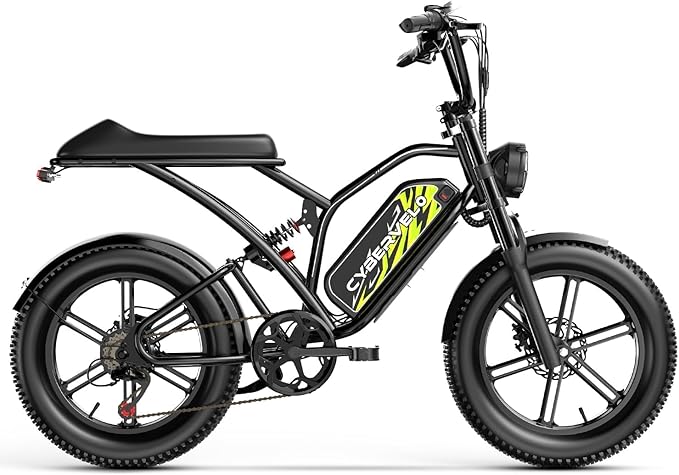 Electric Bike for Adults 1500W Peak 20" Fat Tire All-Terrain E-Bike 80 Miles 30MPH Electric Dirt Bike for Road Sand Mountain Snow - 48V 20/30AH Battery Powered Electric Motorcycle