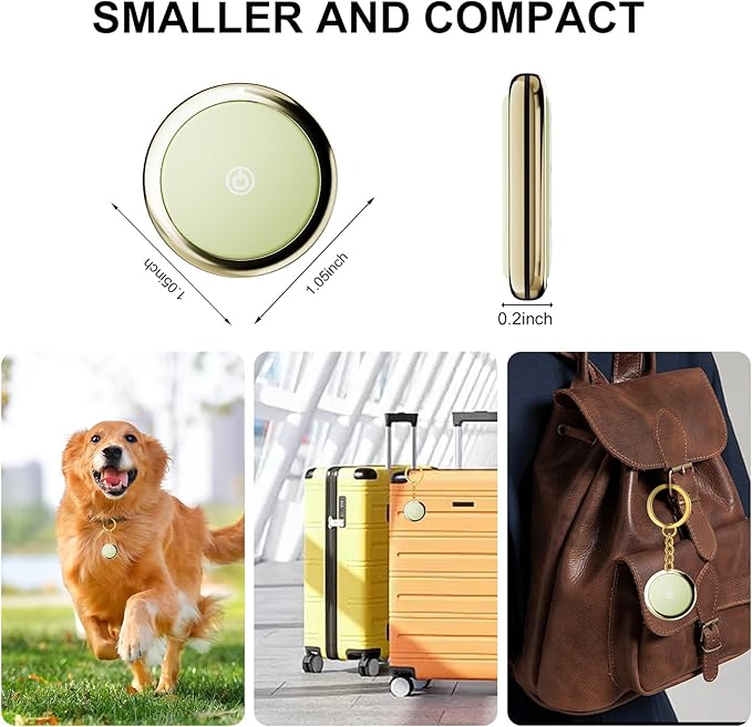 Tracker Tag Finders Work for Apple Find My (iOS Only) GPS Tracker Air Tags for Luggage Keys Backpack (Green, 1Pack)