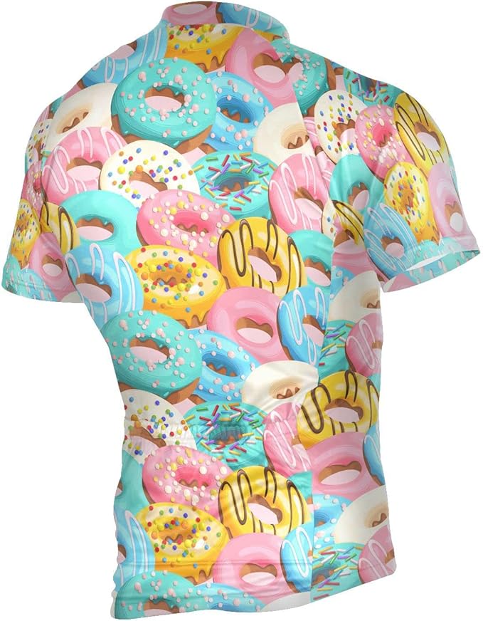 Men's Cycling Bike Jersey Short Sleeve Moisture Wicking, Breathable, Quick Dry Biking Shirt with 3 Rear Pockets