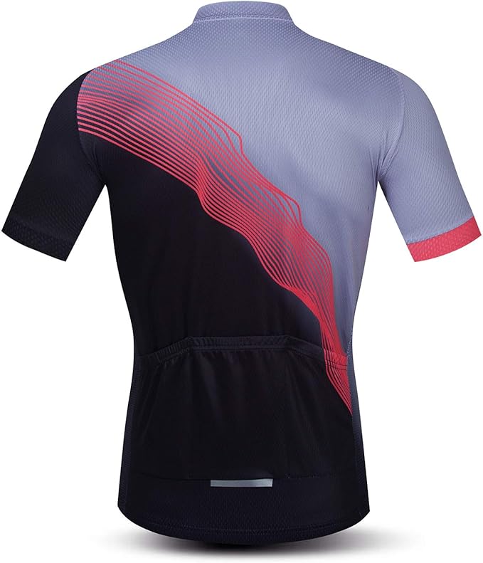 JPOJPO Men's Cycling Jersey Short Sleeved Mountain Bicycle Jerseys Breathable T- Shirt Tops S-3XL
