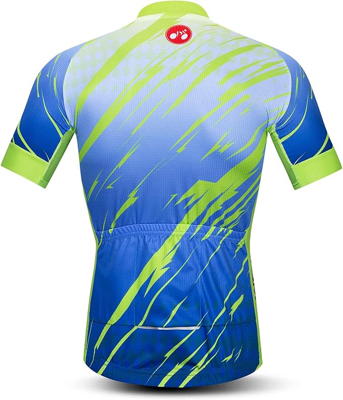 Men's Cycling Jerseys Tops Biking Shirts Short Sleeve Full Zipper Bike Clothing