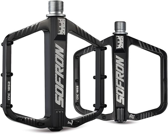 MTB Bike Pedals, Lightweight Mountain Bicycle Pedals for BMX/Road Bikes -Universal Aluminum Alloy Large Platform Pedal