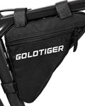 GoldTiger Ultra-Lightweight Triangle Bike Frame Bag，Spacious, Easy-Access Saddle Pouch for Cycling Essentials - Secure & Durable (Triangle Pouch)