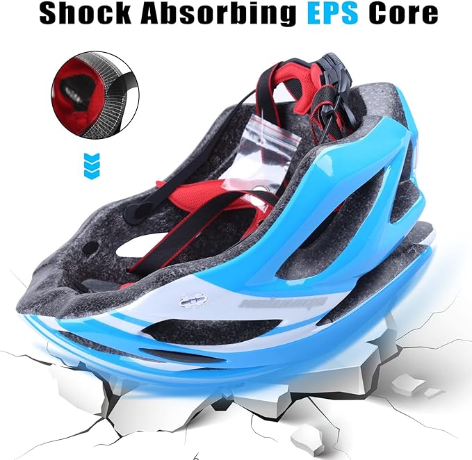 Bike Helmet Men Women, Shinmax Bicycle Helmet with Rear Light and Detachable Visor
