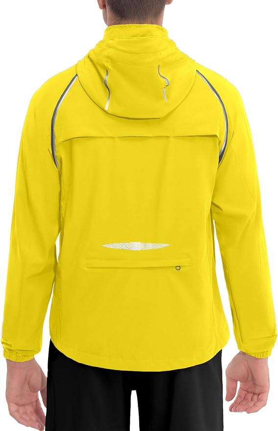 Little Donkey Andy Men's Quick-dry Running Jacket, Convertible UPF 50+ Cycling Jacket Windbreaker with Removable Sleeves