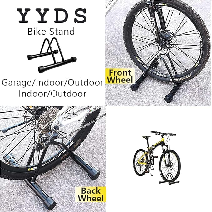 YYDS Bike Stand，Adjustable Bike Rack Garage, Indoor/Outdoor Bicycle Stand, Tire width adjustable 1”to 4”,Bike Stand Floor for Mountain and Road Bike