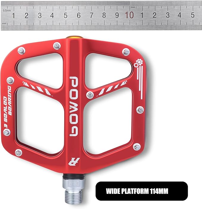 Bike Pedals 9/16" Lightweight Non-Slip Bicycle Platform Pedals - Fits Most Adult Bikes & Mountain Bikes &MTB, Road Bikes and Slip-Resistant Design