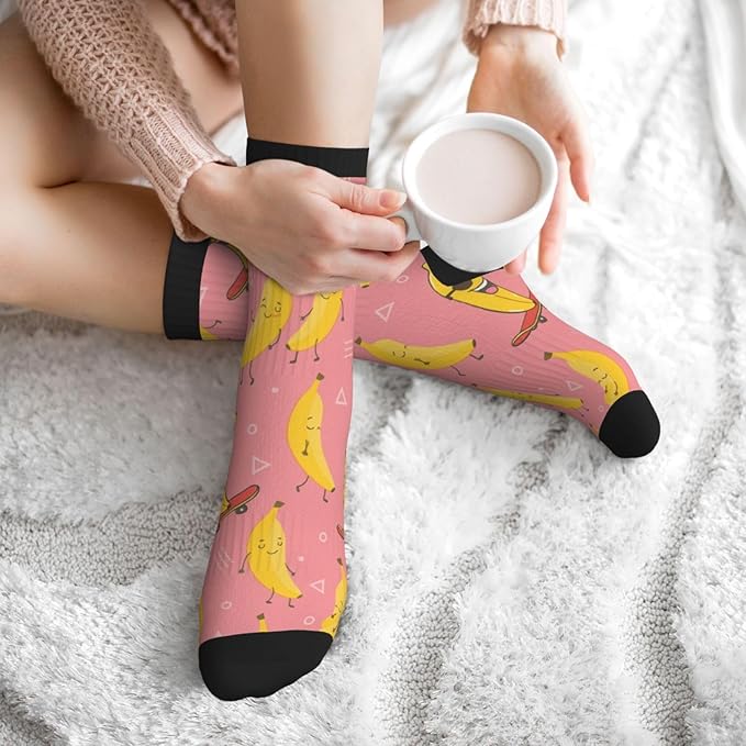 Crew Athletic Socks Funny Crazy Casual Sports Novelty Dress Socks for Women Men Running Hiking