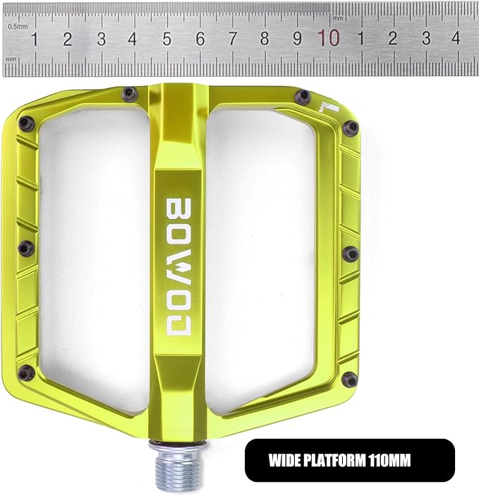Bike Pedals 9/16" Lightweight Non-Slip Bicycle Platform Pedals - Fits Most Adult Bikes & Mountain Bikes &MTB, Road Bikes and Slip-Resistant Design