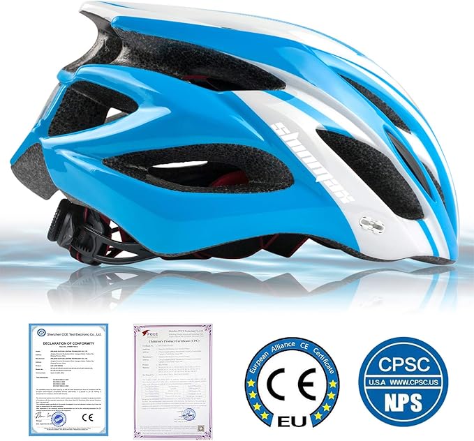 Bike Helmet Men Women, Shinmax Bicycle Helmet with Rear Light and Detachable Visor