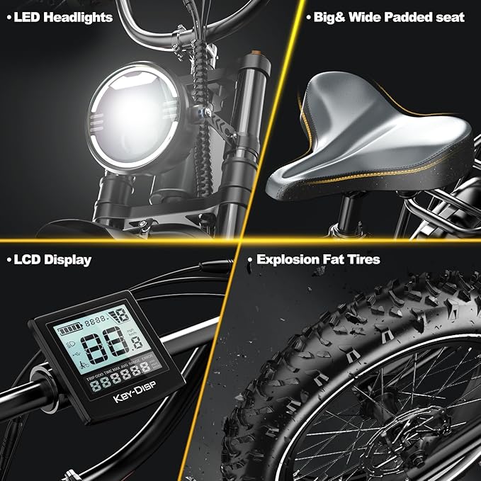 3000W/2000W Peak Dual Motor/Single Motor Foldable Electric Bike for Adults, 52V 30Ah Removable Battery, 35 MPH & 120 Miles, 20"x4.0" Fat Tire Mountain Bicycle, Magnesium Alloy Frame Dirt Ebike