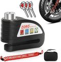 Motorcycle Lock, Disc Brake Lock with 130DB Alarm, Heavy Duty Motorcycle Locks Anti-Theft, Motorcycle Alarm Waterproof Wheel Lock for Moped Bike Scooter