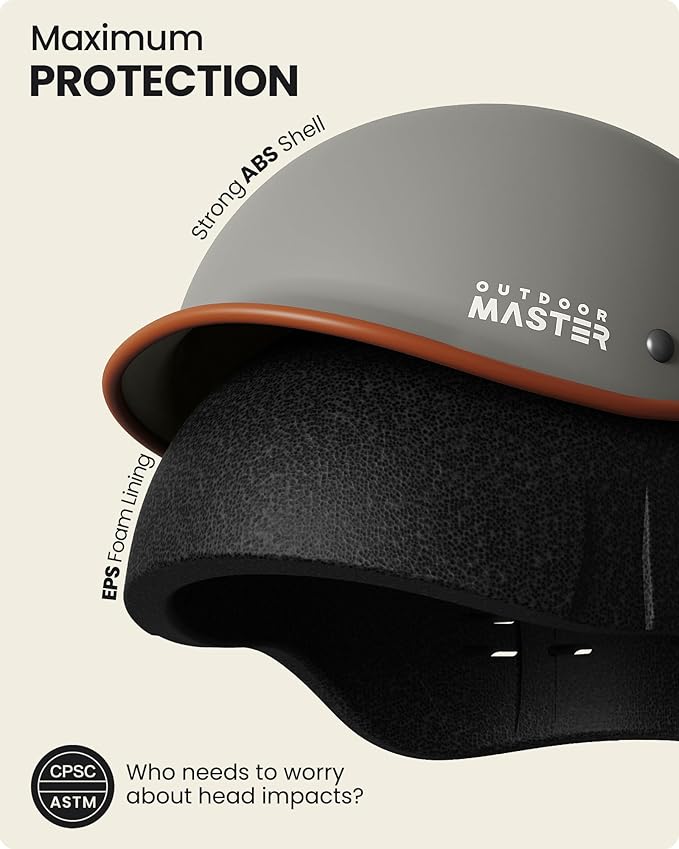 OutdoorMaster Bike Helmet for Adults,Adjustable Cycling Helmet with Light for Men & Women - Safety Certified for Bicycle Skateboard Road Bike Skating Roller Commuting Helmet