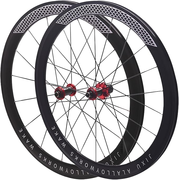 Road Bike Carbon Wheels 700C 30/40/50mm Double Layer Bike Rim Aluminum Alloy Quick Release C/V/Rim-Brake Bike Wheels 7-12 Speed Wheelsets