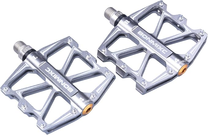 Mountain Bike Pedals 9/16" Alloy Lightweight MTB Pedals Sealed Bearing Flat Road Pedals