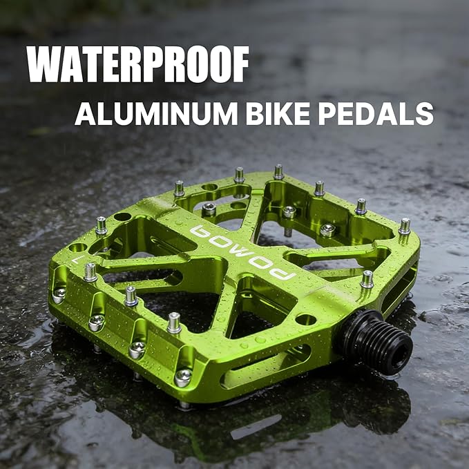 Bike Pedals 9/16" Lightweight Non-Slip Bicycle Platform Pedals - Fits Most Adult Bikes & Mountain Bikes &MTB, Road Bikes and Slip-Resistant Design