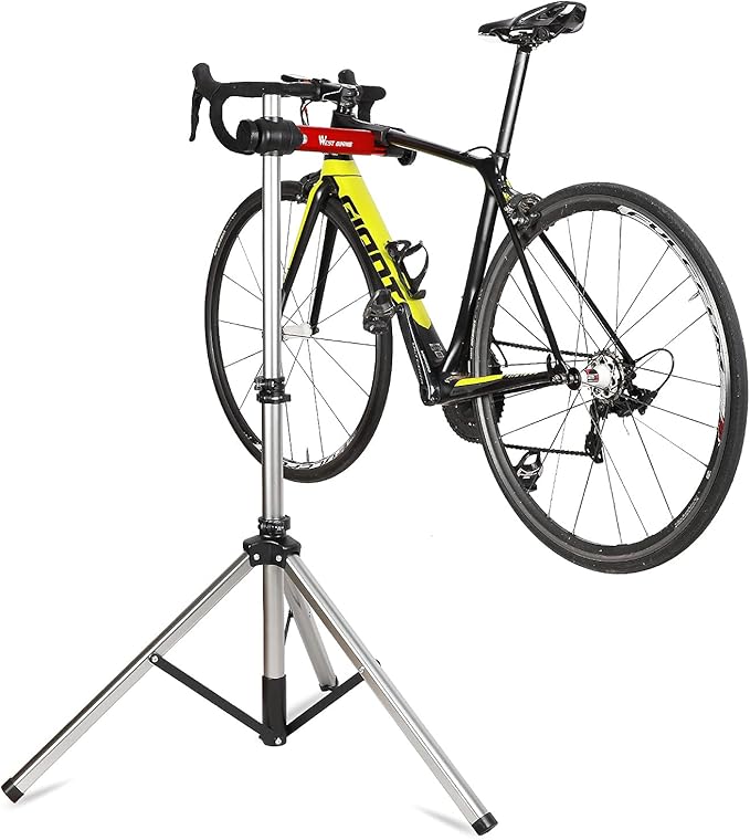 West Biking Bike Repair Stand(Max 85 Lbs) - Adjustable Foldable Bike Workstand With Quick Release,Bicycle Maintenance Rack Workstand For Home Mechanics,Tripod Base Park Tool Repair Stand