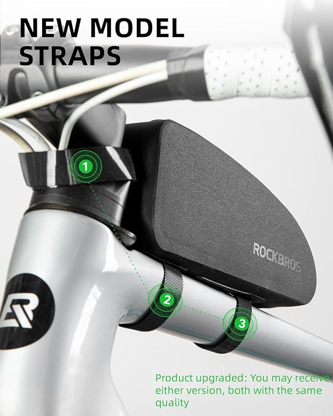 ROCKBROS Bike Top Tube Bag Bicycle Front Frame Bag Waterproof Bike Pouch Pack Bike Phone Bag Cycling Accessories Pouch for Mountain Road Bike Large