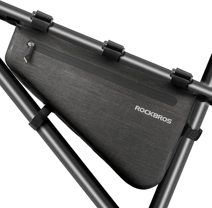 ROCKBROS 4L Bike Bicycle Frame Bag Waterproof Bikepacking Bike Bag Triangle Frame Bag Large Bike Storage Bag Under Frame