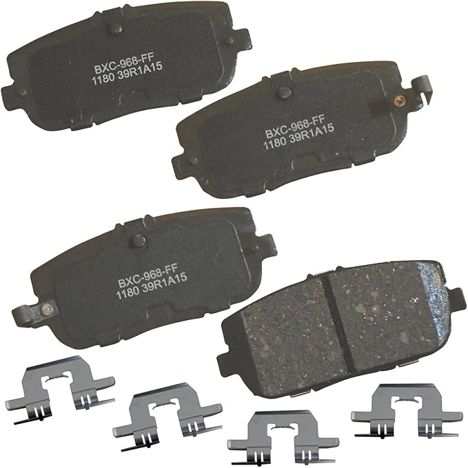 Bendix Premium SBC1180 Ceramic Rear Brake Pads for Fiat 124 Spider 2020-2017, Mazda MX-5 2020-2006, MX-5 Miata 2023-2006