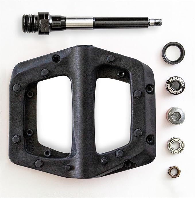 Eastern Nylon Linx Pedals 9/16 - Lightweight, High-Grip MTB & BMX Pedals with Removable Metal Pins, Chromoly Axle for BMX, MTB, Road & Kids Bikes - Multiple Colors