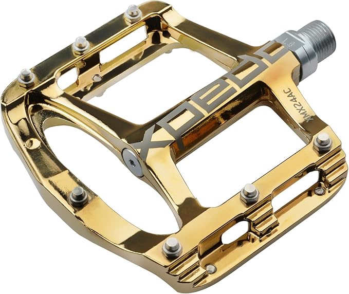 Xpedo Spry Flat Bicycling Pedals | Magnesium Body, 11mm Low-Profile, 106x100mm Platform, 28 Steel Replaceable Pins | MTB Trail/Enduro