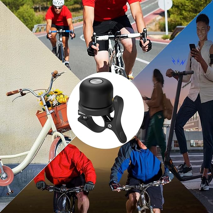 Bicycle Bell for Apple AirTag, Hidden Bike Mount Bike AirTag Holder, Bike Bell GPS Tracker Anti-Theft Suit for 0.87in/22.2mm Bicycle Handlebars, Bike Accessories