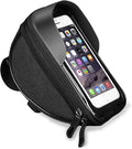 Qlife Bike/Bicycle Phone Front Frame Bag, Cycling Pouch with Rain Cover,Waterproof Bike Phone Holder, Bicycle Top Tube Bag, Bike Accessories for Phones up to 7"