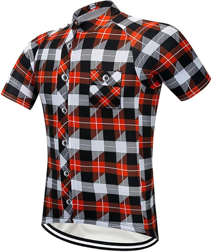 MOXILYN Men's Cycling Jersey Full Zip Riding Clothing Mountain Bike Tops Quick Dry - Bike Shirts