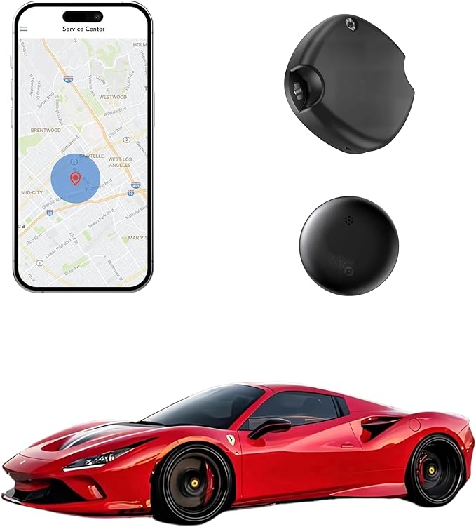 Magnetic Hidden GPS Tracker for Vehicles,Magnetic Waterproof Car Tracker, No Monthly fees, Mini Portable GPS Tracker for Bike,Trucks, Fleet, Motorcycle, Anti-Theft (iOS Only)