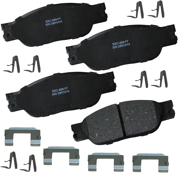 Bendix Premium SBC805 Ceramic Front Brake Pads for Ford Thunderbird 2005-2002, Jaguar S-Type 2002-1999, Lincoln LS 2006-2000