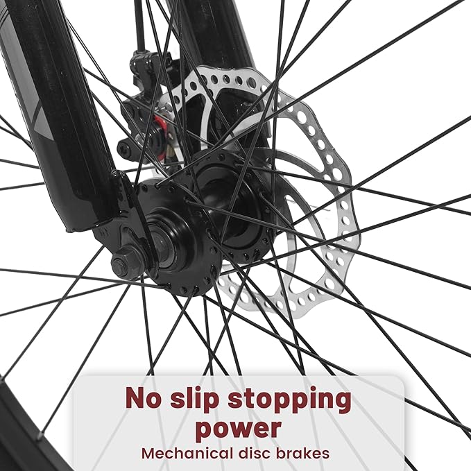 24/26/27.5 Inch Wheel Mountain Bike, 21 Speed MTB Bike with Full Suspension, Steel Frame and Dual Disc Brakes, Adult Mens Outdoor Cycling Mountain Bicycle