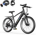ASKGO Electric Bike for Adults, 1500W Peak E-Bike with 7-Speed, Electric Mountain Bike with 48V 12Ah Removable Battery, Up to 65 Miles 25MPH, 26" Electric Bicycle for Commute, Front Fork Suspension