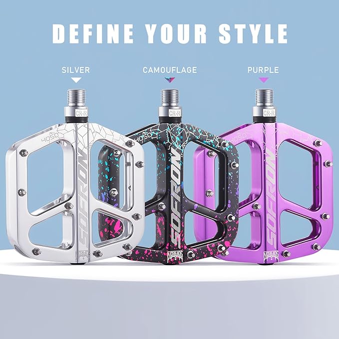 Lightweight Bike Pedals - Non-Slip Mountain and Road Bicycle Pedals for BMX
