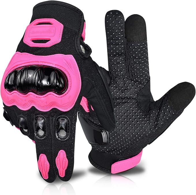 Motorcycle Gloves for Women Touch Screen Summer Motorbike Dirt Bike Full Finger Gloves Road Racing, Cycling, Climbing Motocross