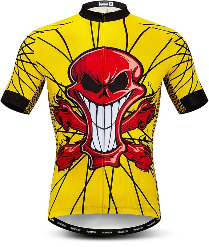 Men's Cycling Jerseys Tops Biking Shirts Short Sleeve Full Zipper Bike Clothing