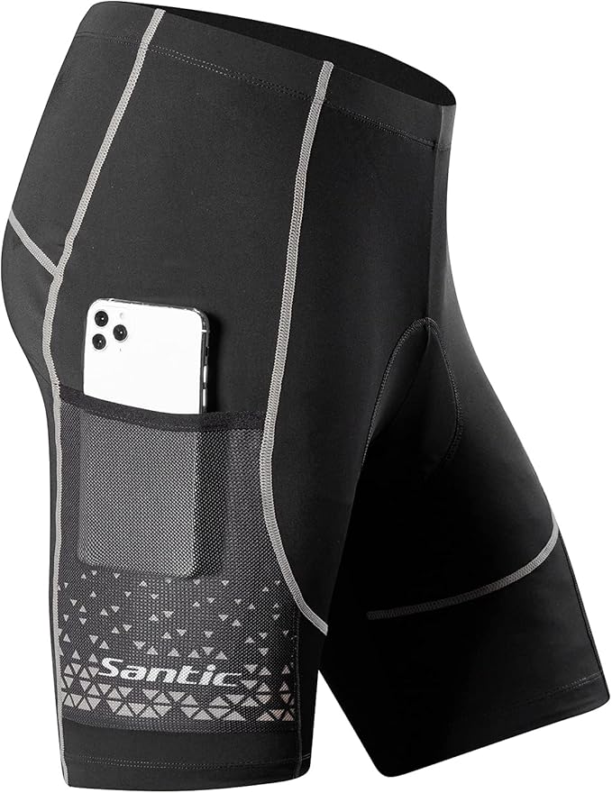 Santic Men's Cycling Shorts Padded Bicycle Riding Pants Bike Biking Clothes Cycle Wear Tights