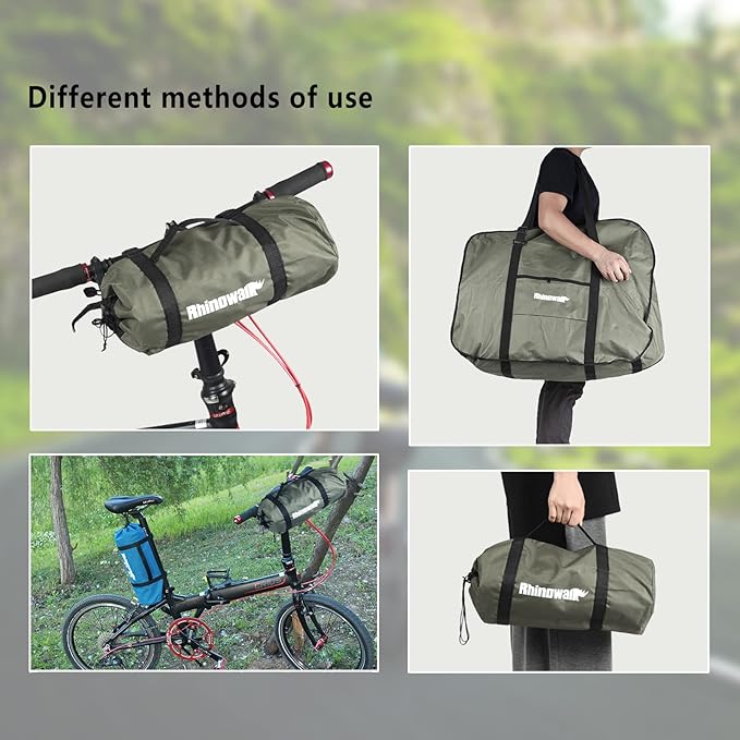CamGo 20 Inch Folding Bike Bag - Wear-resistant Bicycle Travel Case Outdoors Bike Transport Bag for Cars Train Air Travel (Army Green, 20 inch)