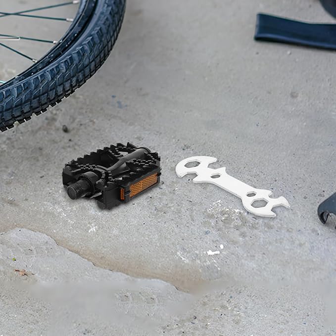 1 Pair Bicycle Pedals Anti-Skid Folding Flat Mountain Bike Pedal Replacement for ’s Bikes, Universal Fit, Sturdy Cycling Accessories for Boys