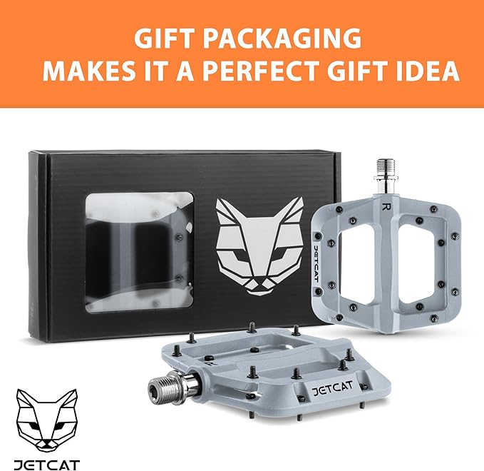 Mountain Bike Pedals Flat - MTB Pedals Flat, Bicycle Pedals for BMX/MTN/Road/Gravel/EBike, BMX Pedals, Platform Pedals, Adults & Kids Bike Replacement Upgrades Parts 9/16