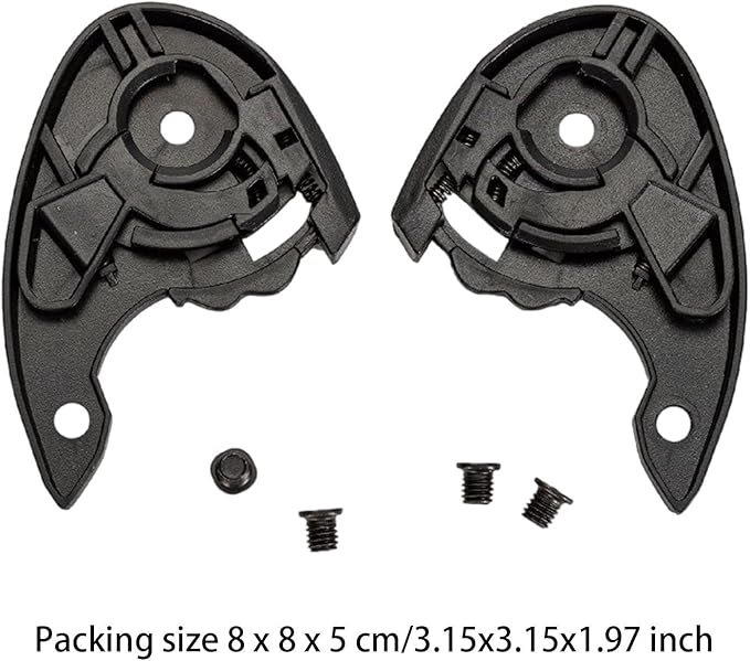 2 Units Motorbike Helmet Lens Base Replacement Black Installation Accessory Visor Plate