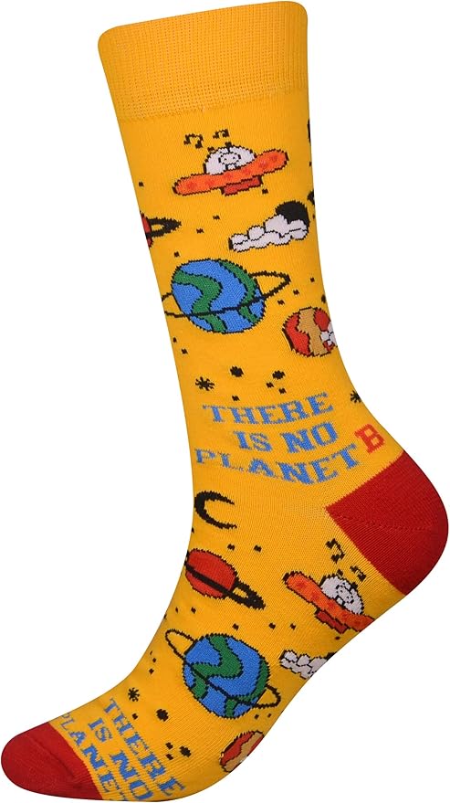 Cansok Men's 2/4 Packs Fun Crazy Novelty Dress Crew Socks