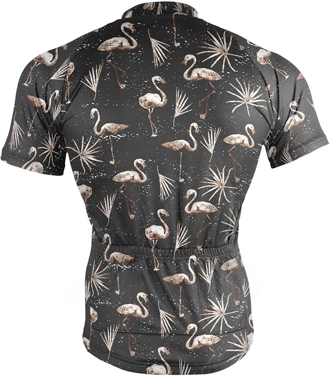 Men's Cycling Bike Jersey Short Sleeve Moisture Wicking, Breathable, Quick Dry Biking Shirt with 3 Rear Pockets